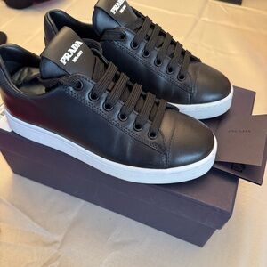 Prada Women’s Black Leather Sneakers